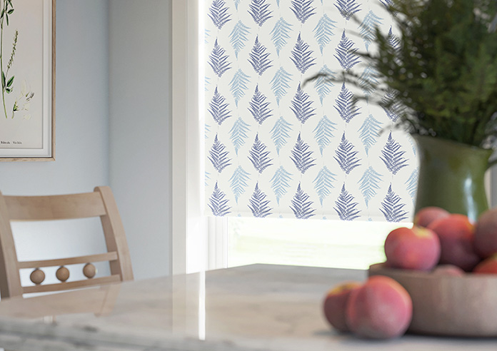 Delicate Ferns, Blue - Twist&Fit Roller Blind - Image 5